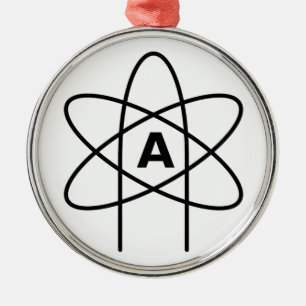 Ornement En Métal Symbol of Atheism (Atom Emblem)