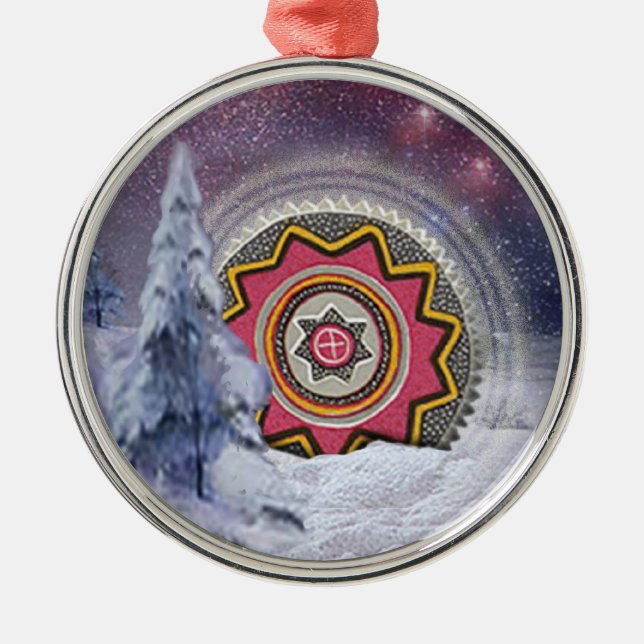 Ornement En Métal Symbole de la Chumash (Devant)