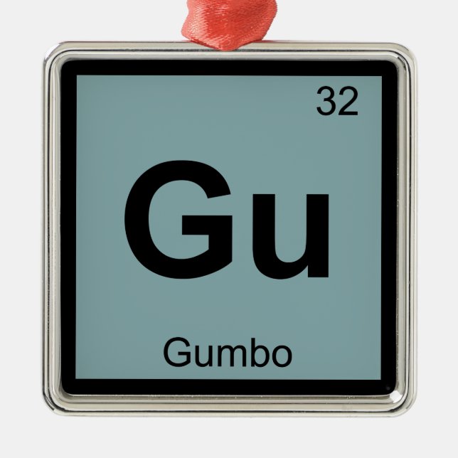 Ornement En Métal Symbole de table périodique Gu - Chimie Gumbo (Devant)