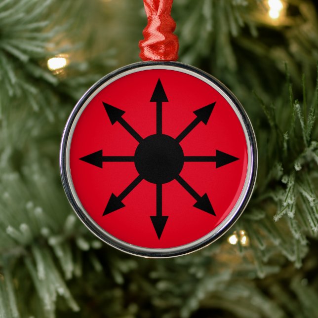 Ornement En Métal Symbole du Chaos Star Ornament (Arbre)