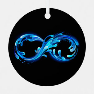 Ornement En Métal Symbole Infini d'Eau Claire et Froide