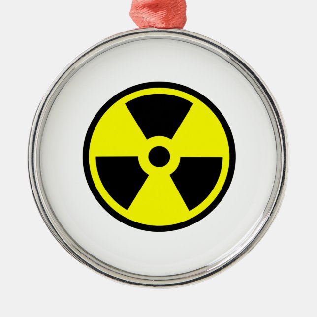 Ornement En Métal Symbole jaune et noir radioactif (Devant)
