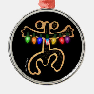 Ornement En Métal Symbole Porto Rico Xmas Coqui Taino Drapeau Boricu