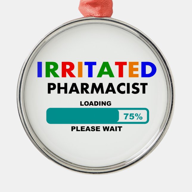 Ornement En Métal T-shirts drôle de chargement de pharmacien (Devant)