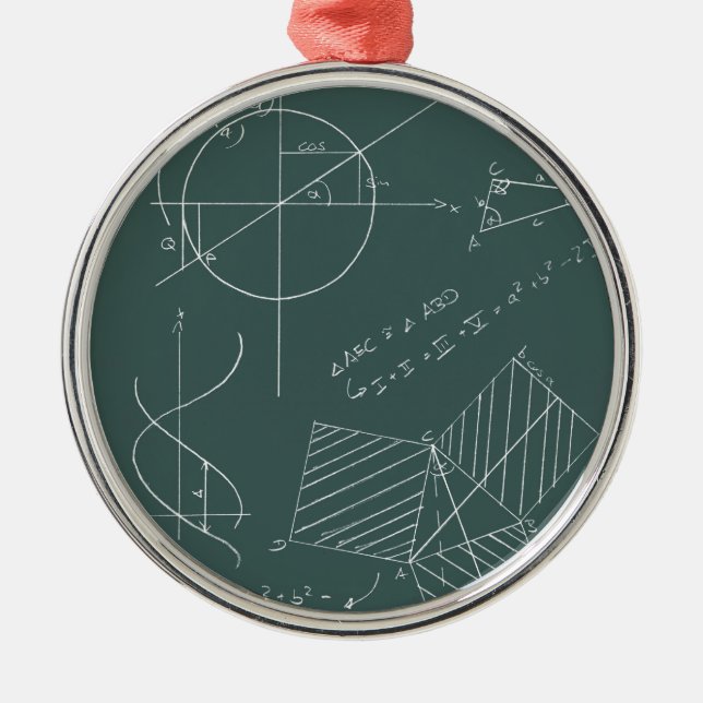 Ornement En Métal Tableau noir de maths (Devant)