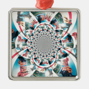 Ornement En Métal Tapisserie kényane Kaleidoscope
