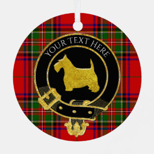 Ornement En Métal Tartan de la crête du clan Terrier écossais
