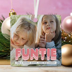 Ornement En Métal Tatie Funtie Drôle Photo Noël