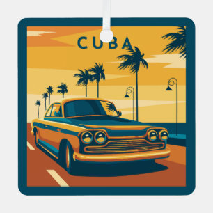 Ornement En Métal Texte personnalisé Cuba