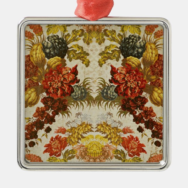 Ornement En Métal Textile avec un motif floral de répétition (Devant)