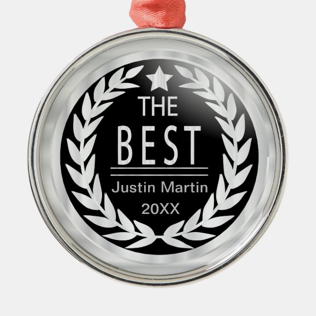 Ornement En Métal The Best in Black and White Medal Award (Devant)