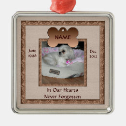Ornement En Métal Tons Brown de Dog Memorial