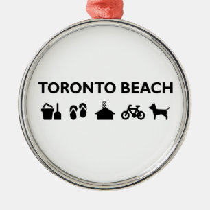 Ornement En Métal Toronto Beach Icons Monotone Black