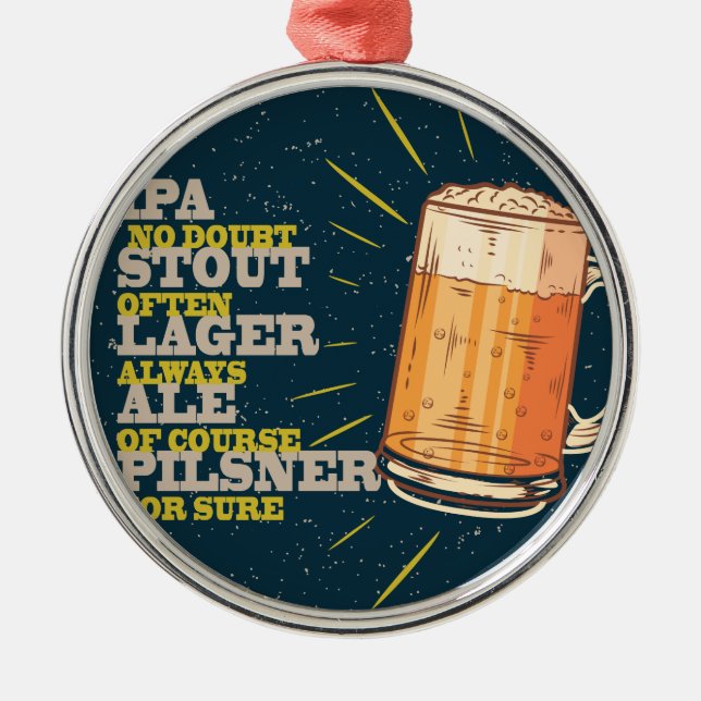 Ornement En Métal Toujours bière (Devant)