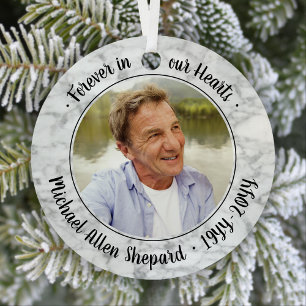 Ornement En Métal Tout Texte 2 Photo Mémorial Élégant Marbre Faux