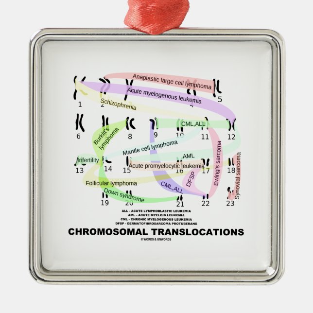 Ornement En Métal Translocations chromosomiques (Karyogram) (Devant)