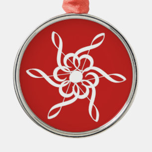 Ornement En Métal Treble Clef Snowflake musicale Noël Ornament