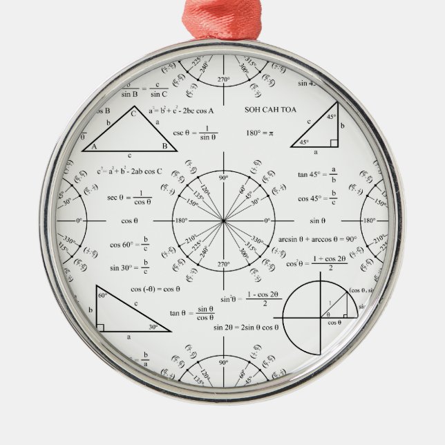 Ornement En Métal Triage et triangles (Devant)