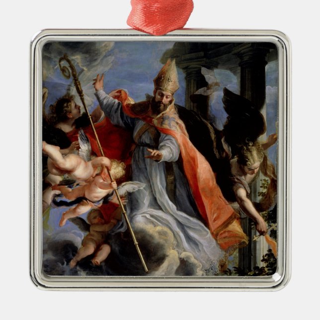 Ornement En Métal Triumph de St Augustine 1664 (Devant)
