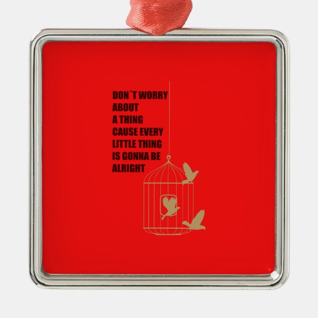 Ornement En Métal Trois petits oiseaux (Devant)