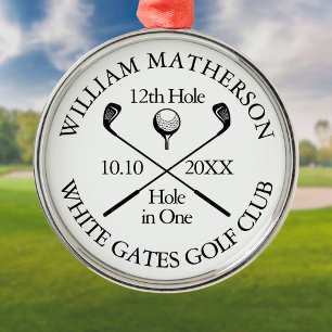 Ornement En Métal Trophée de Golf sur Mesure pour un Trou en Un