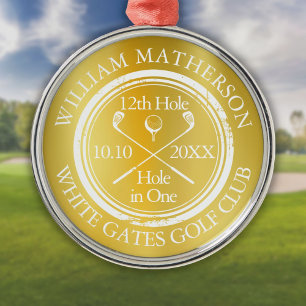 Ornement En Métal Trou d'or en un classique Golf personnalisé