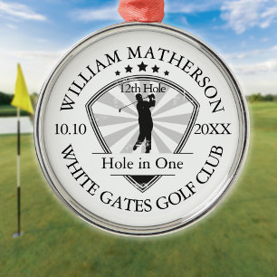 Ornement En Métal Trou en un classique Golf personnalisé