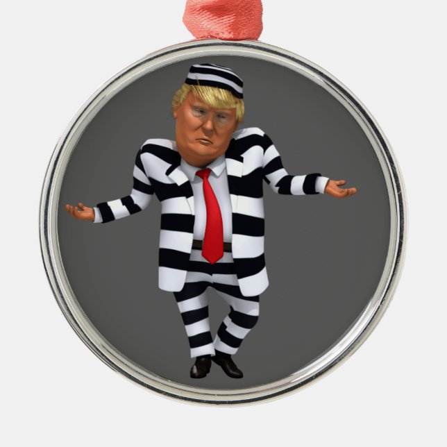 Ornement En Métal Trump en prison (Devant)