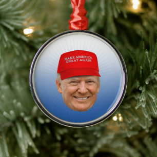 Ornement En Métal TRUMP MAGA Noël
