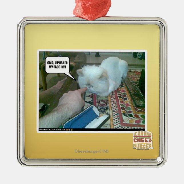 Ornement En Métal U a poussé mon visage dedans ! (Devant)