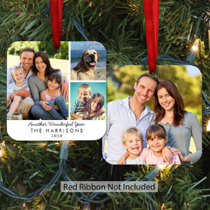 Ornement En Métal Une autre merveilleuse année 4 Photo Famille Noël