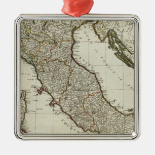 Ornement En Métal Une nouvelle carte de l'Italie avec les îles de l