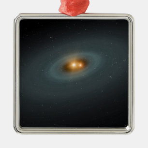 Ornement En Métal Une paire serrée des étoiles et d'un disque