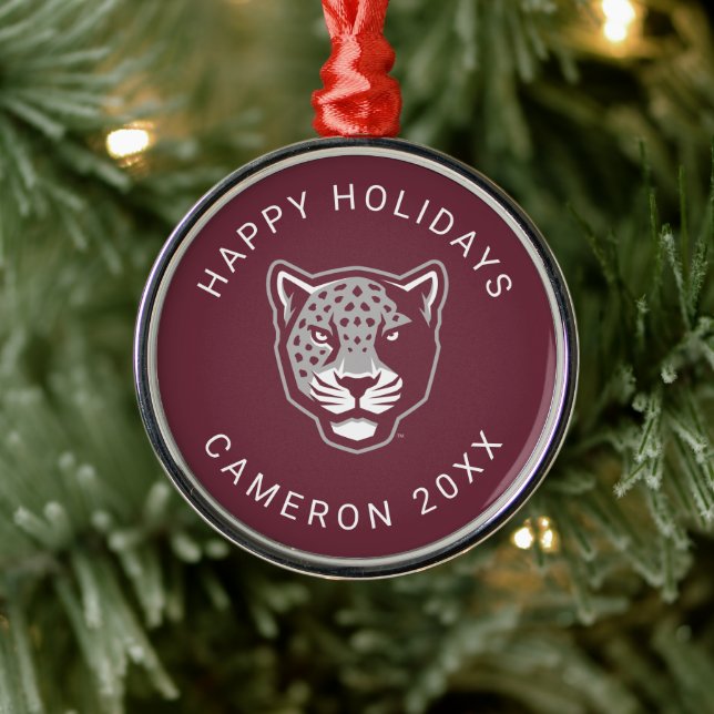 Ornement En Métal Université Texas A&M de San Antonio | Jaguars (Arbre)