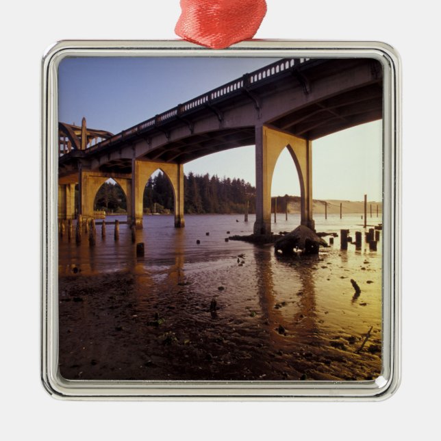 Ornement En Métal USA, Oregon, Florence. Siuslaw Bridge et (Devant)