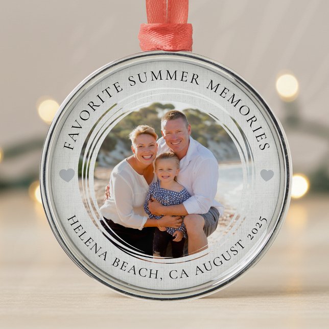 Ornement En Métal Vacances d'été Souvenirs Famille garde photo (Créateur téléchargé)