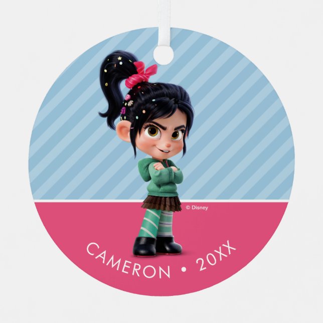 Ornement En Métal Vanellope personnalisée | Règles Vanellope ! (Recto)