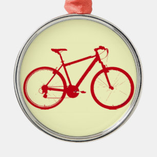 Ornement En Métal vélo rouge, vélo