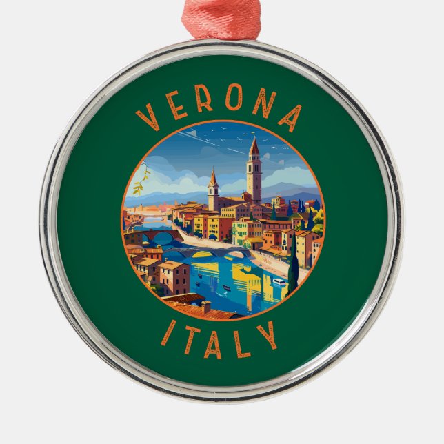 Ornement En Métal Vérone Italie Retro Cercle désorganisé (Devant)