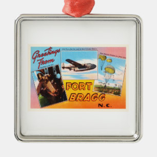 Ornement En Métal Vieille carte postale vintage de Fort Bragg la