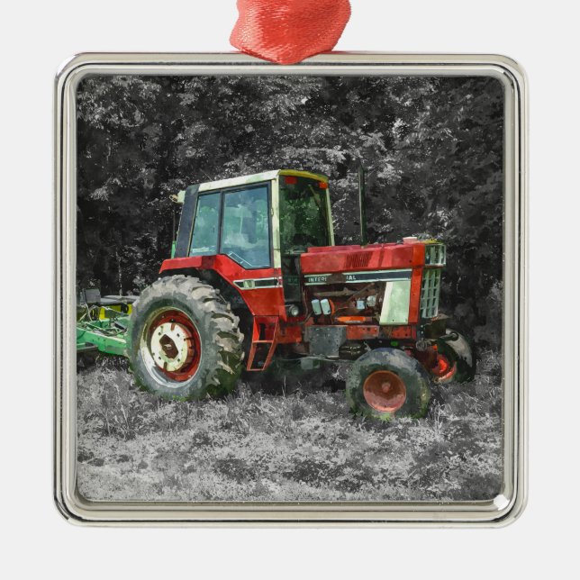 Ornement En Métal Vieux tracteur international (Devant)