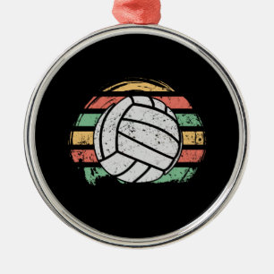 Ornement En Métal Volley-ball Vintage rétro