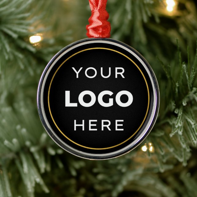 Ornement En Métal Votre entreprise de logo personnalisé (Arbre)