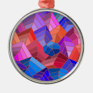 Ornement En Métal Vue de montagnes fantastiques depuis le ciel