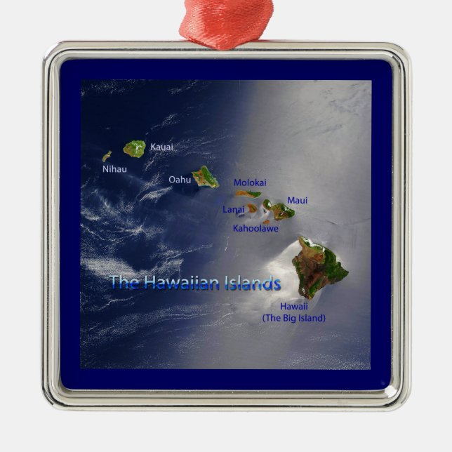 Ornement En Métal Vue sur les îles Hawaiiennes (Devant)