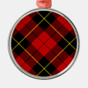 Ornement En Métal Wallace tartan rouge noir plaid
