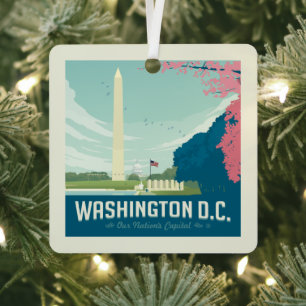 Ornement En Métal Washington DC   La capitale de notre nation