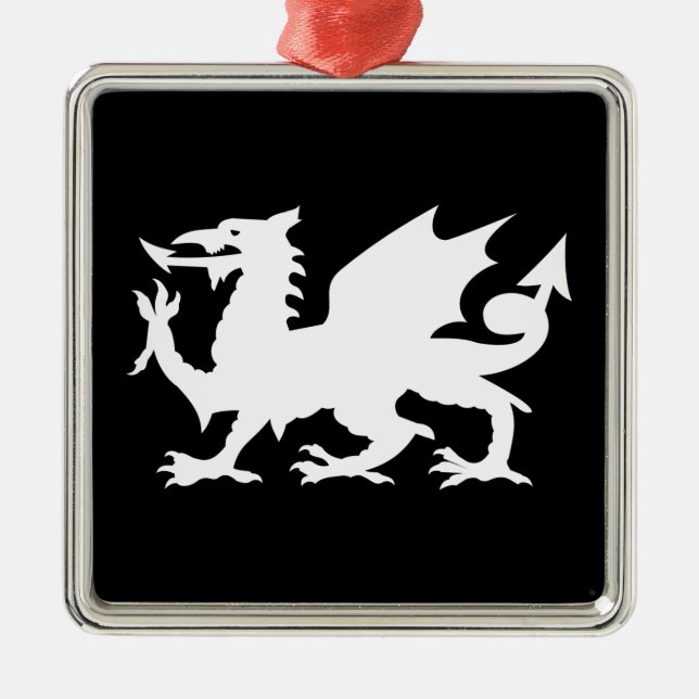 Ornement En Métal Welsh Dragon (Devant)