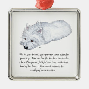 Ornement En Métal West Highland White Terrier Keepsakland