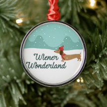 Wiener Wonderland Doxie Christmas Tree Orament